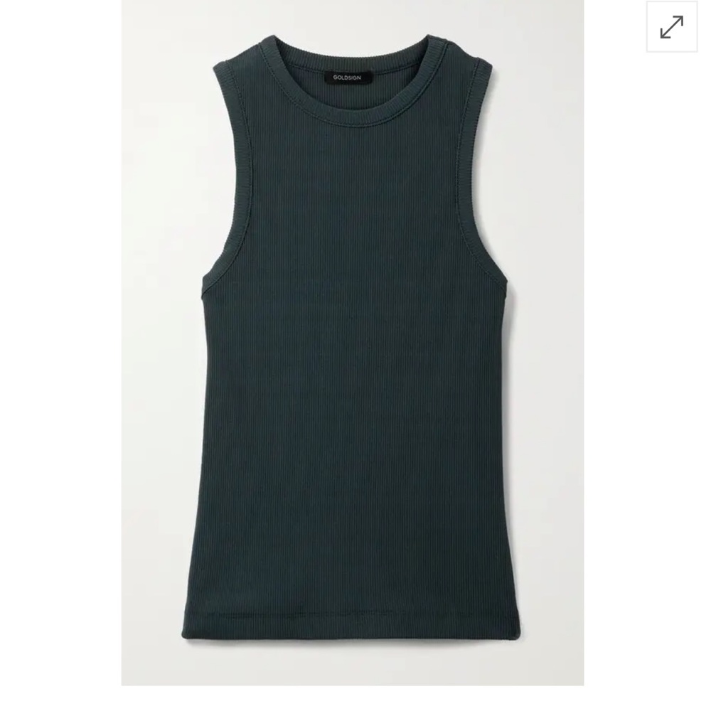 NWOT Goldsign ribbed tank. Navy. Size S.